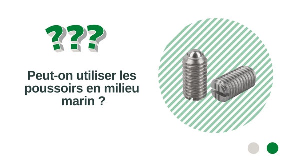 L'utilisation des poussoirs en milieu marin